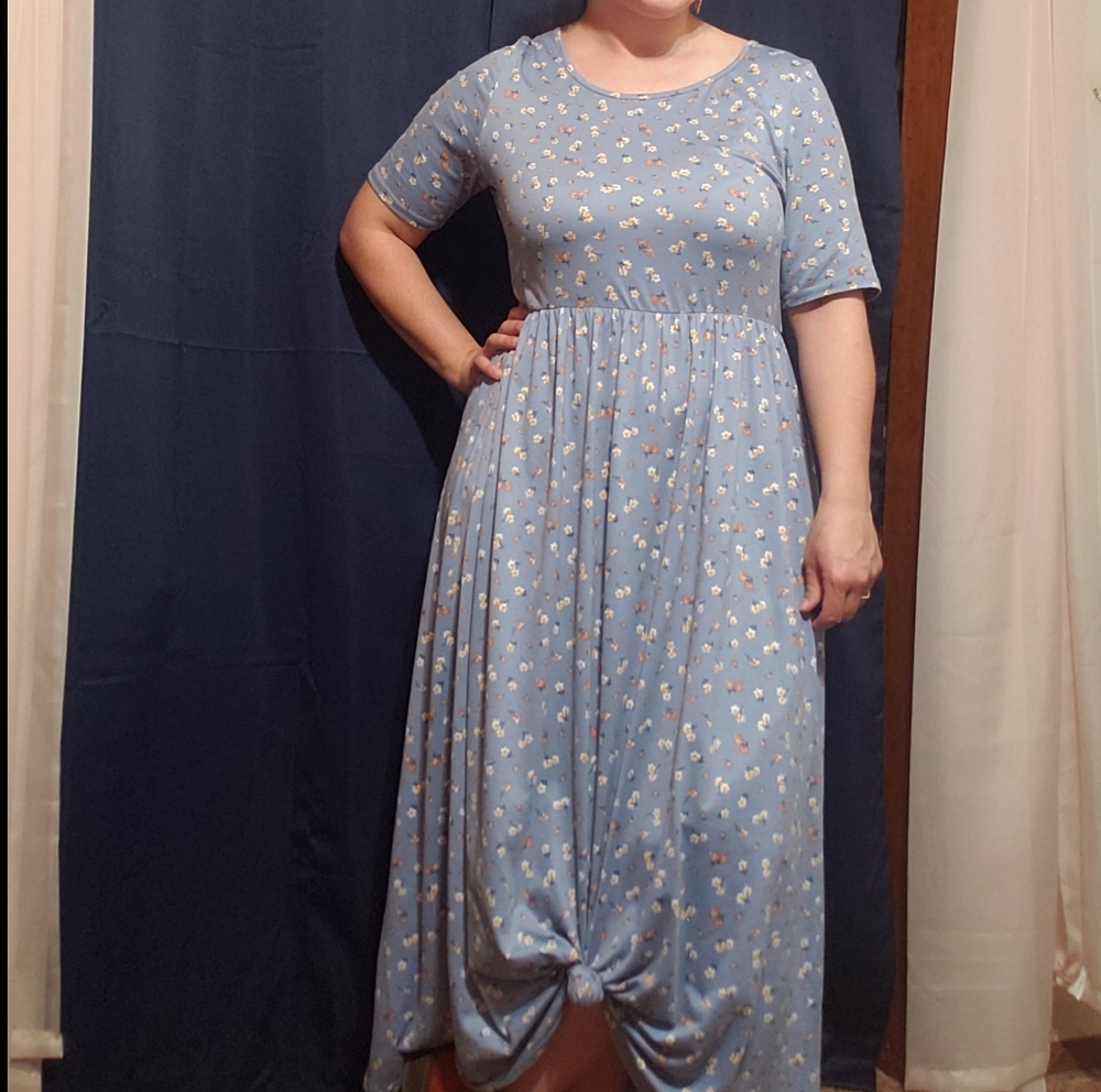 Floral Blue Dress